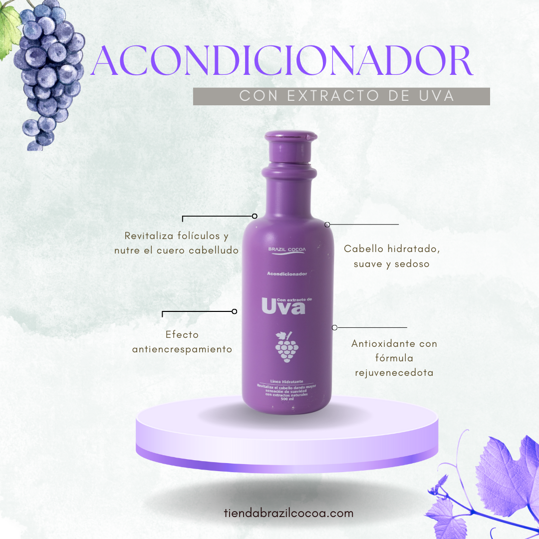 KIT HIDRATANTE UVA X500ML (shampoo uva + tratamiento uva)