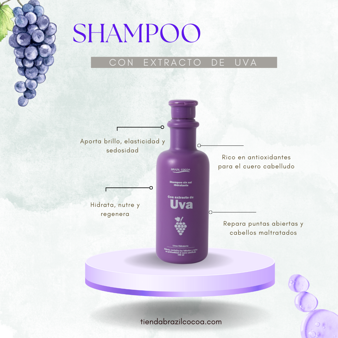 KIT HIDRATANTE UVA X500ML (shampoo uva + tratamiento uva)