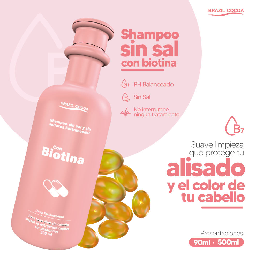 SHAMPOO BIOTINA X500ML (Para cabellos maltratados)