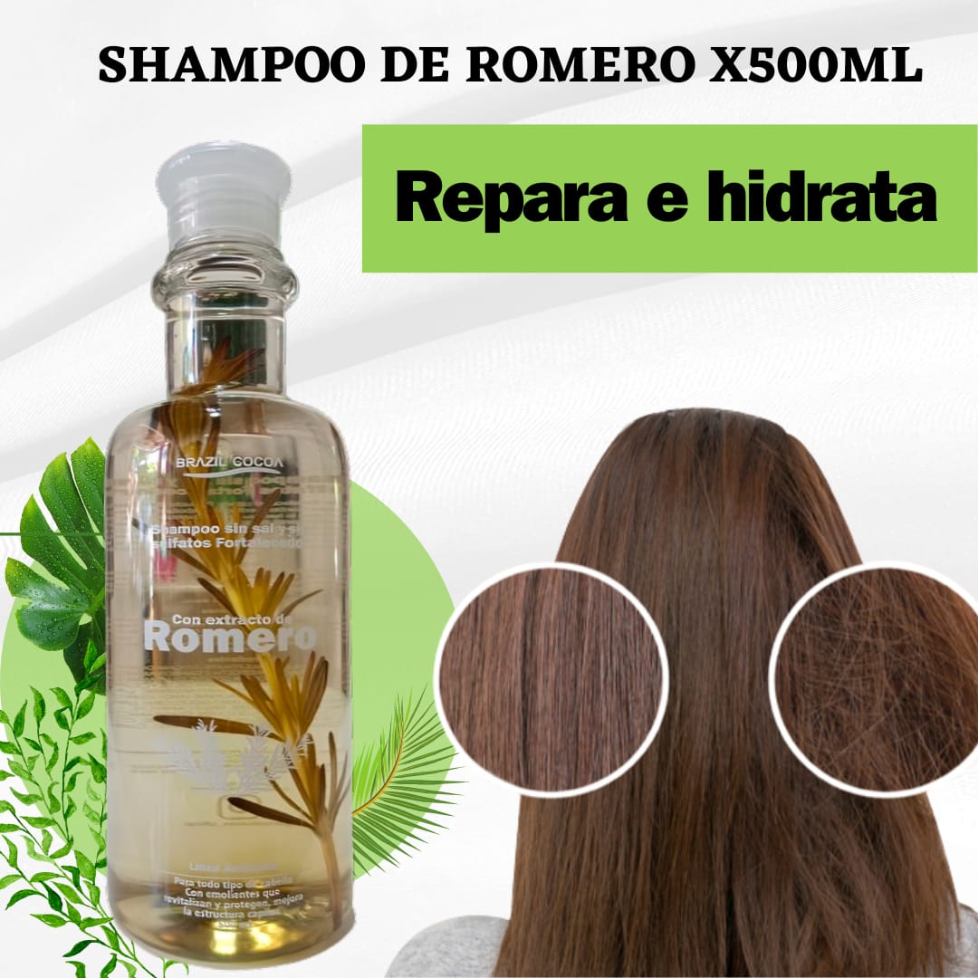 Shampoo de Romero X 500ml + Tratamiento Romero X 90ml (Precio Especial)