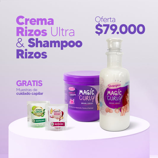 KIT CURLY SHAMPOO + CREMA RIZOS x500ml