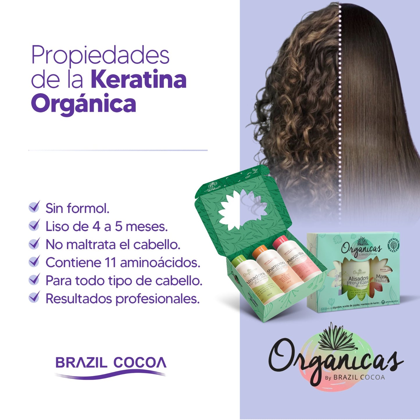 KIT KERATINA ORGANICA X250ML (Alcanza de 2 a 4 aplicaciones aprox)