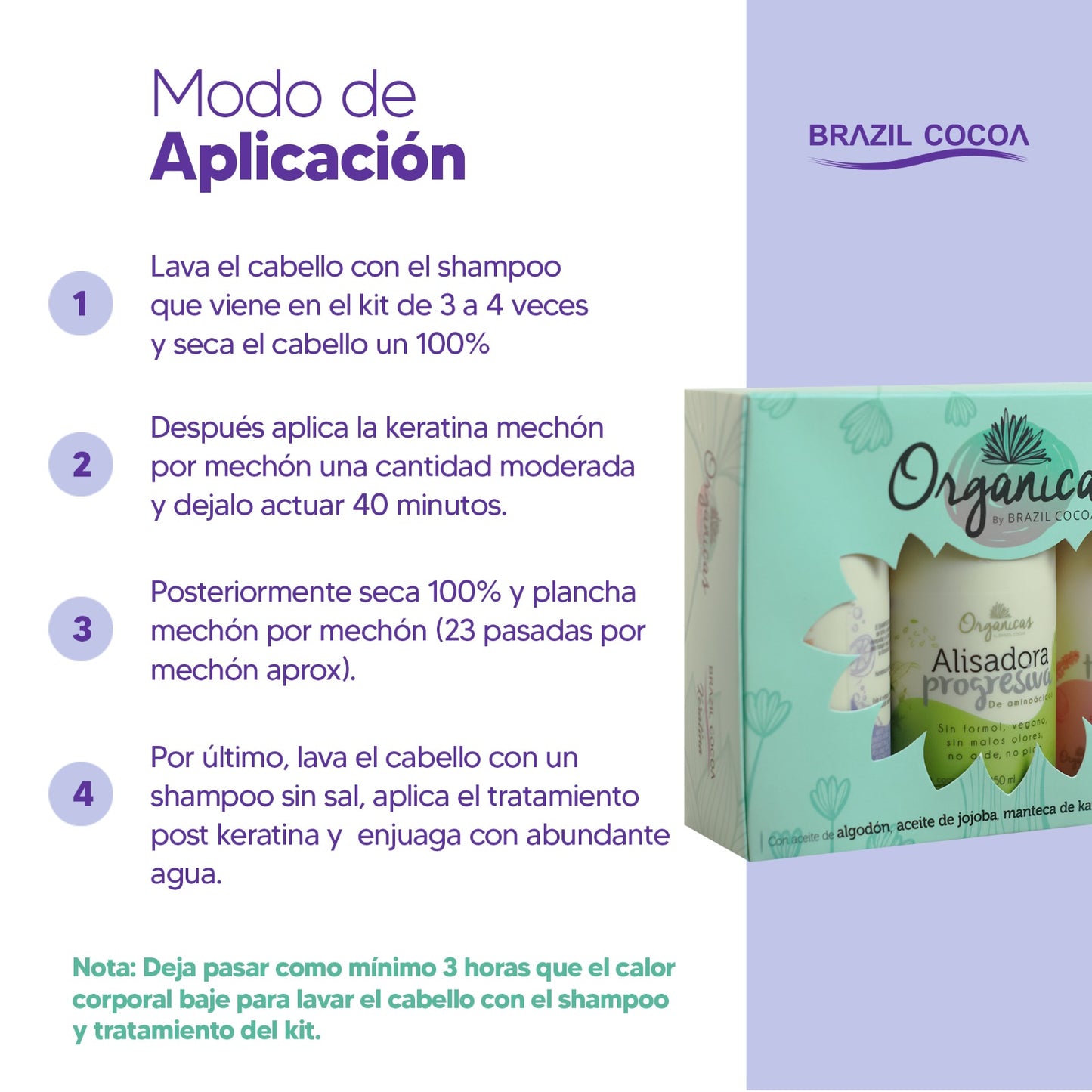 KIT KERATINA ORGANICA X250ML (Alcanza de 2 a 4 aplicaciones aprox)