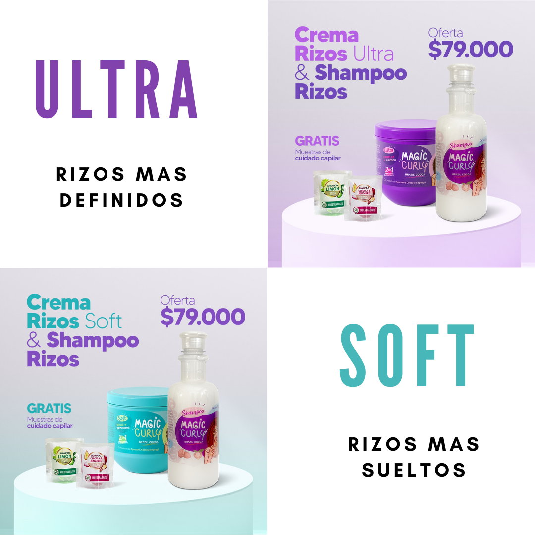 KIT CURLY SHAMPOO + CREMA RIZOS x500ml