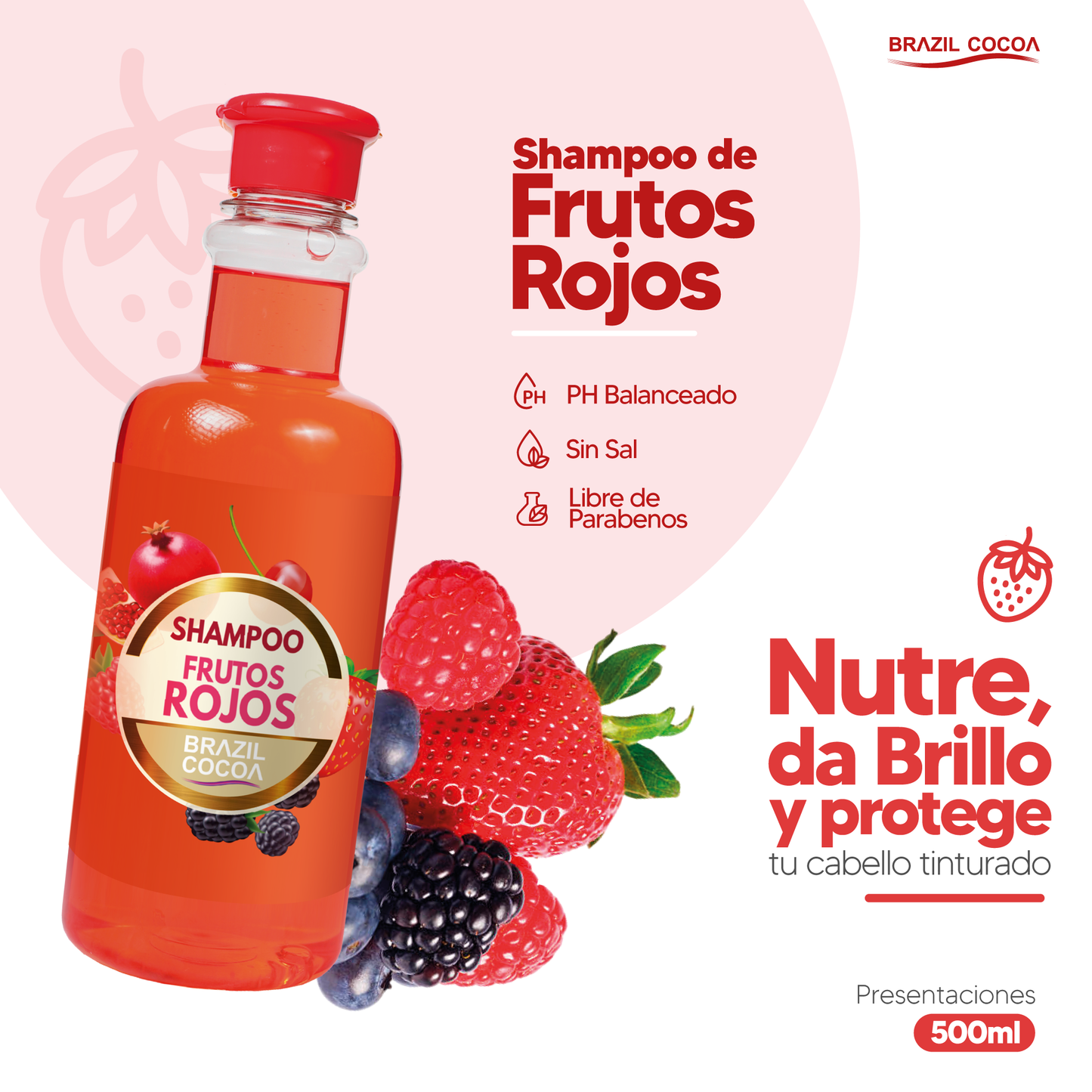 SH DE FRUTOS ROJOS 500ML (Shampoo hidratante)