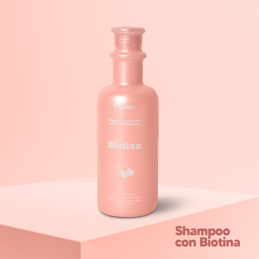 Shampoo Biotina X 500ml Sin Sal (Para cabellos maltratados)