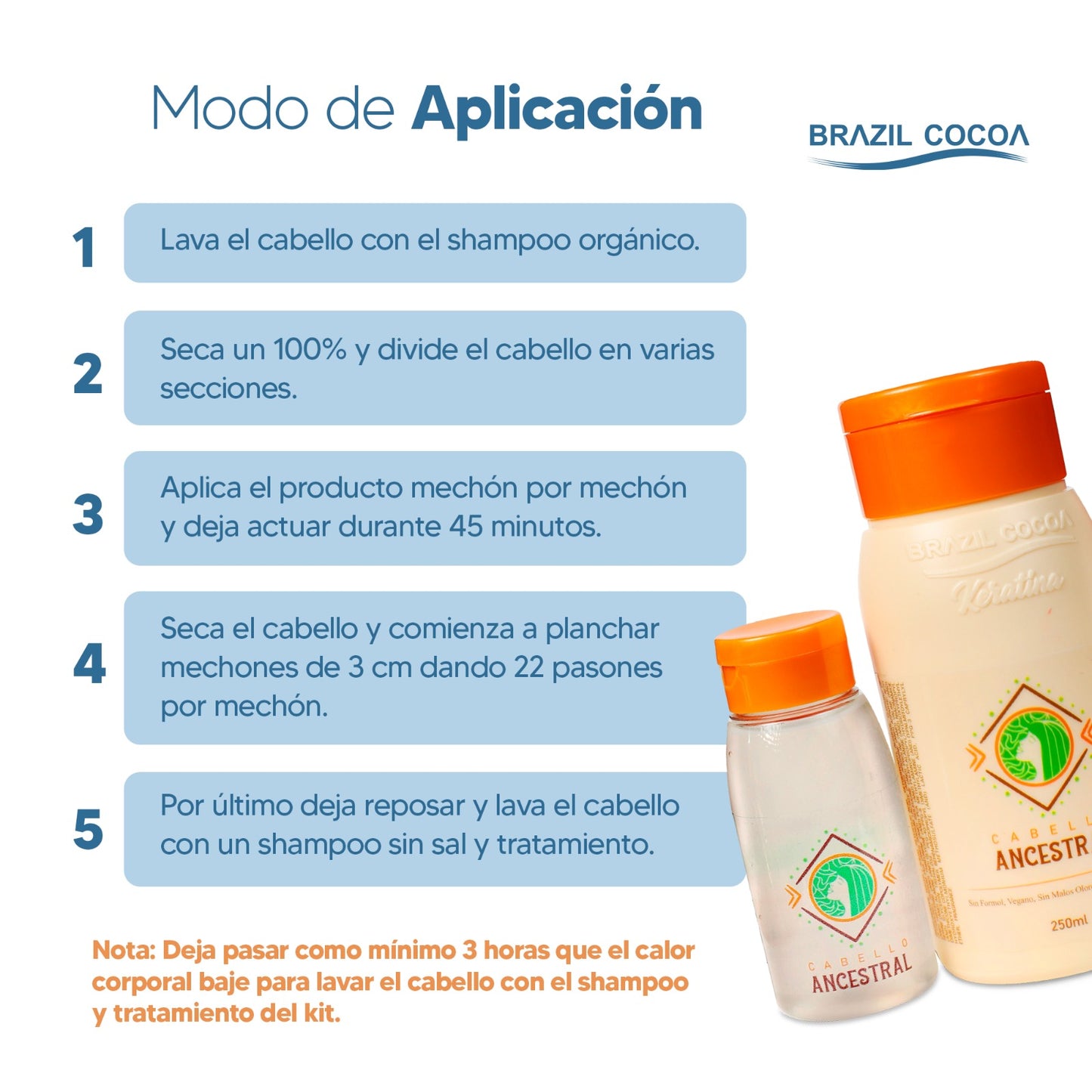 KERATINA ORGANICA 250ML SOLO PASO 2  + SHAMPOO 60ML (Alcanza de 2 a 4 alisados)