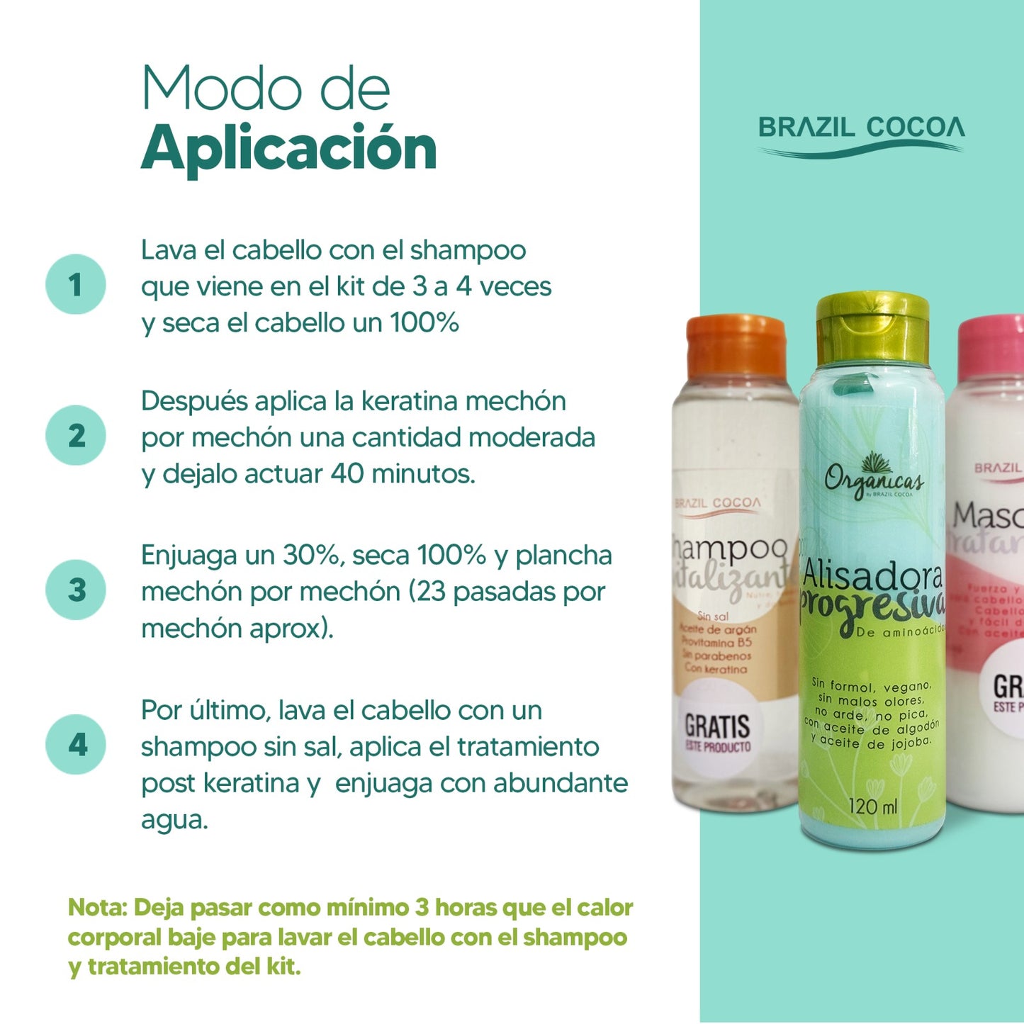 KERATINA ORGANICA X120 ML (alcanza para un alisado)