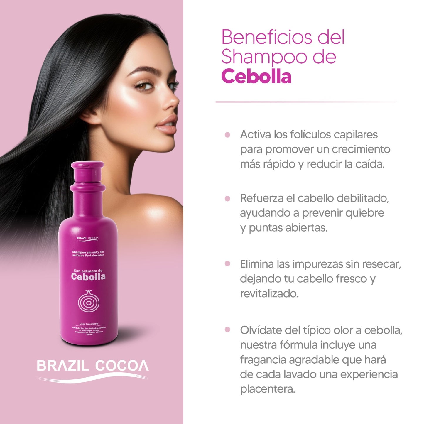 Kit Crecimiento y Fortalecimiento capilar de cebolla + Booster (sin olor a Cebolla)