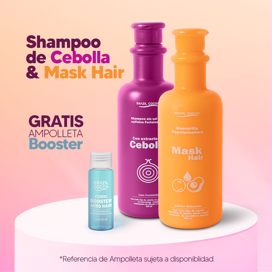 KIT SH CEBOLLA 500ML + MASK - HAIR 500ML   (GRATIS Booster potencializador)